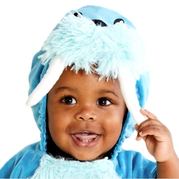 HYDE & EEK Plush Walrus Hooded Pullover Halloween Costume Infant Sz 0-6 Months - Picture 2 of 7
